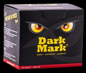 Dark Mark shotbox met 10 flessen à 20ml - praktisch shotjes pakket voor feesten en partijen